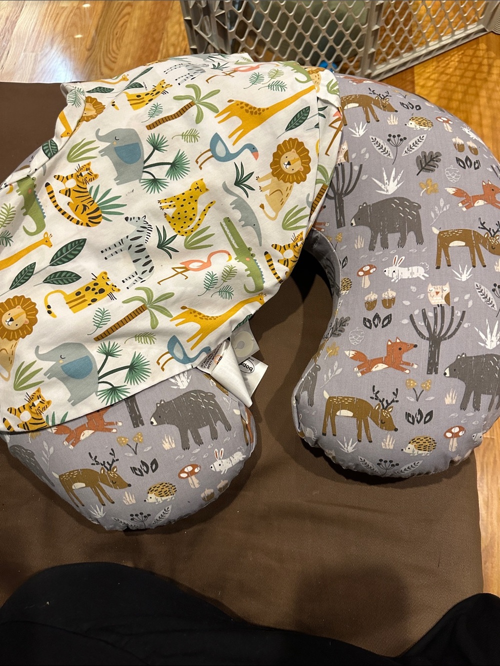 Boppy Nursing Pillow and two covers.